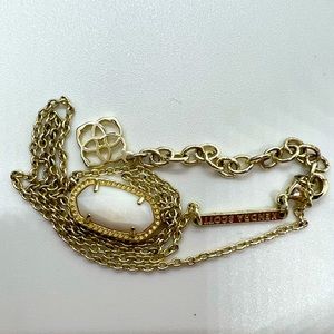 Kendra Scott Elisa Mother of Pearl Gold Necklace